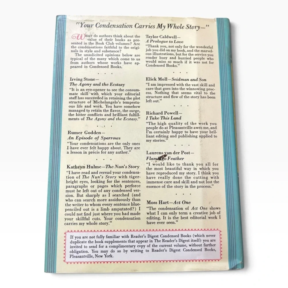 Reader's Digest Condensed Books Spring 1963 Selections Vintage Hardcover Novel